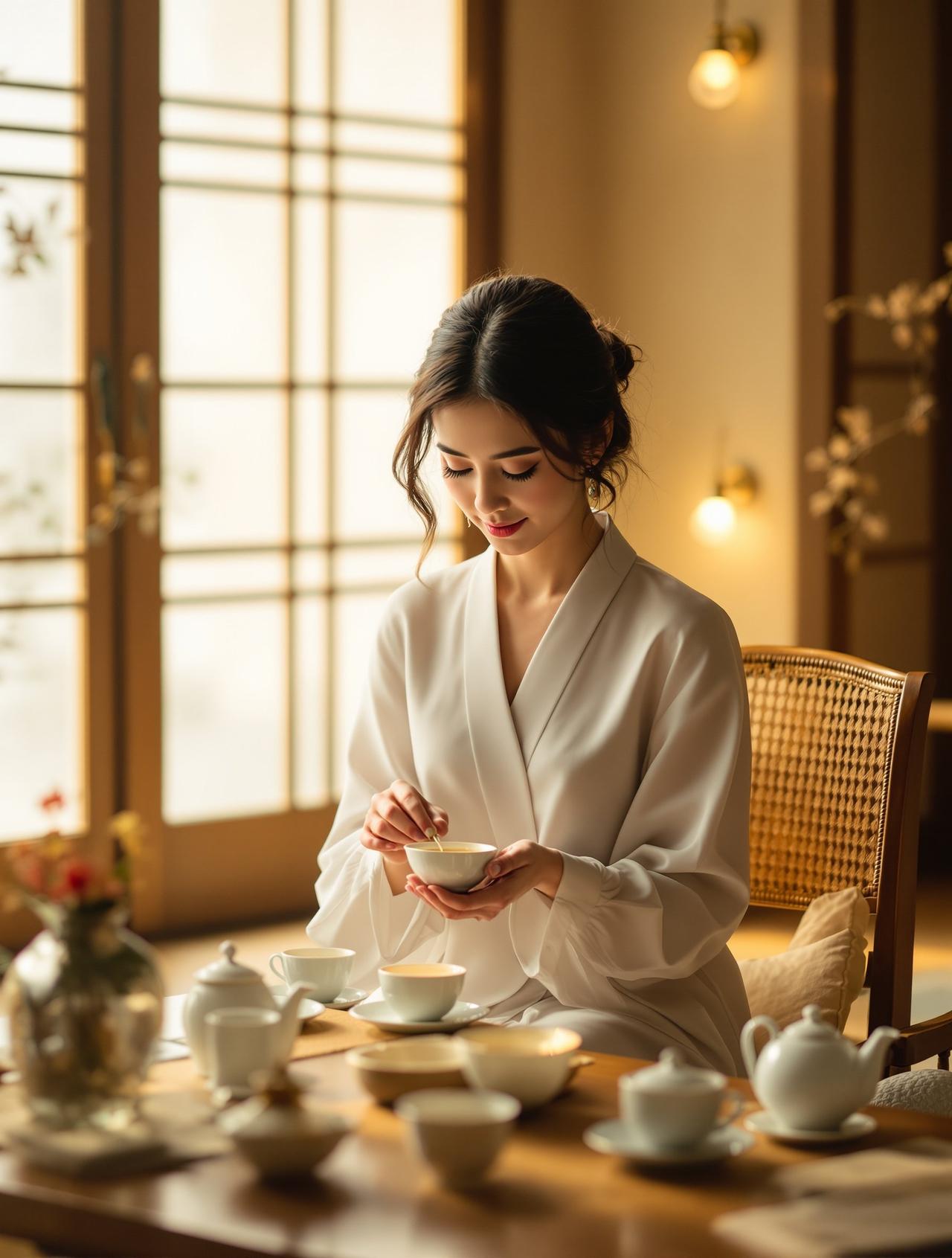 午后茶室静谧时光 - 美图网唯美摄影作品